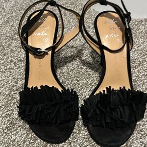 Banana Republic Black Fringe Sandals